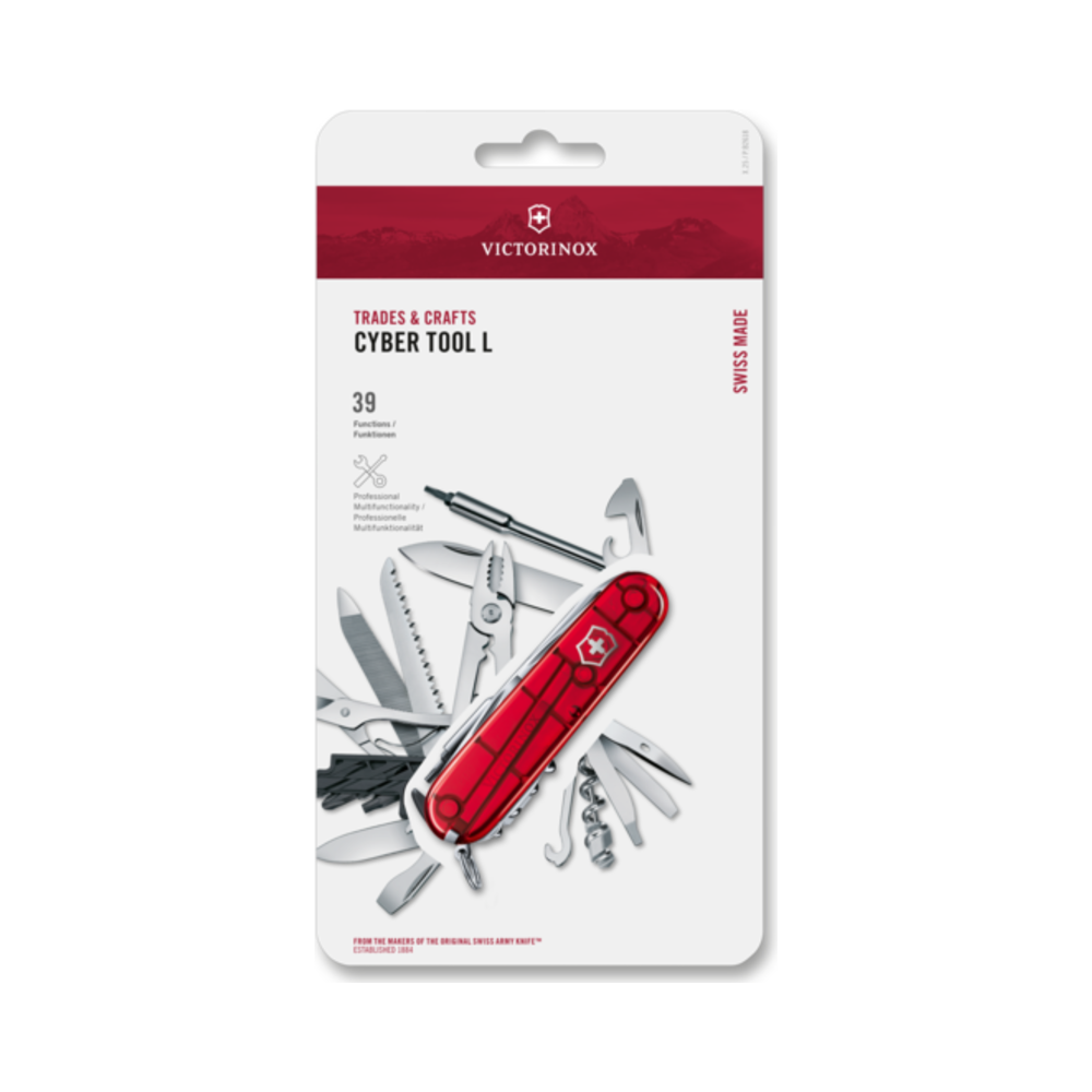 [VIC-1.7775.TB1] Cyber Tool L 91 mm red transparent blister