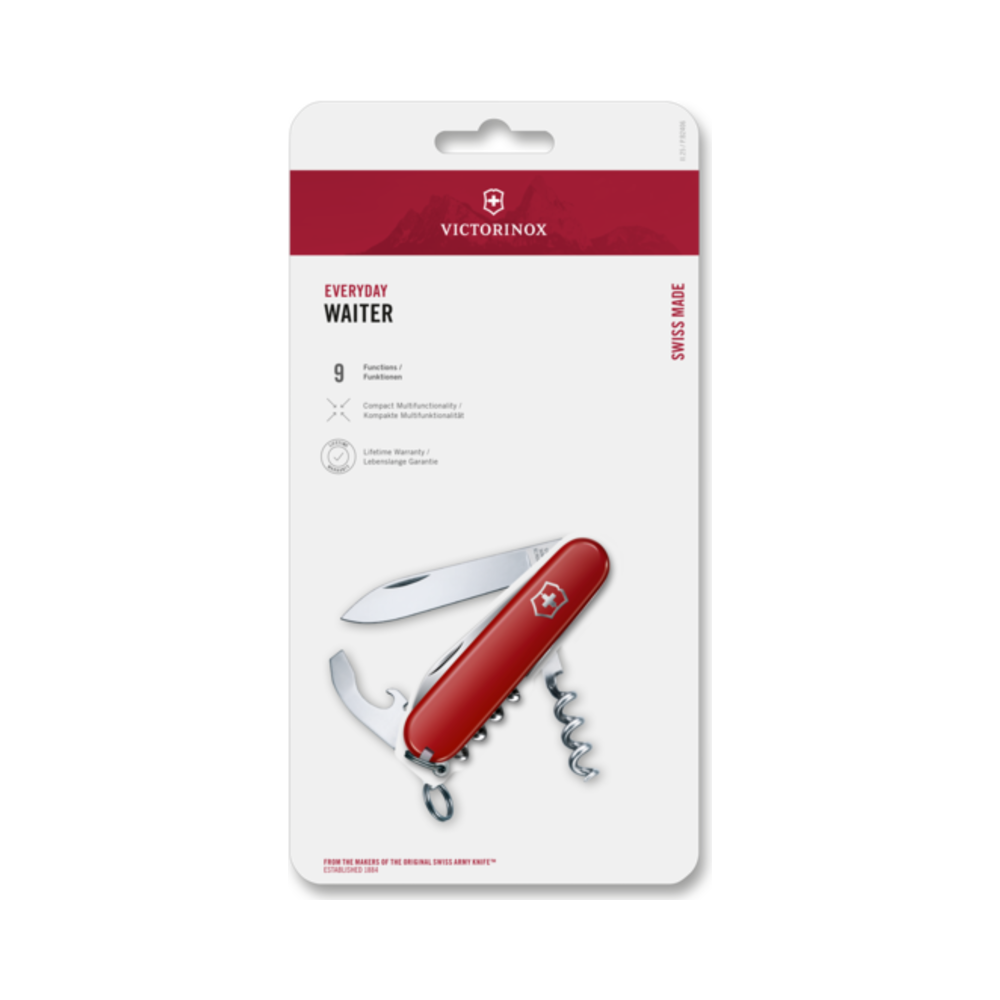 Waiter, 84 mm, red, Blister