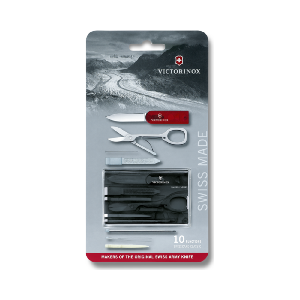 [VIC-0.7133.T3B1] Swiss Card Classic, black transparent, Blister