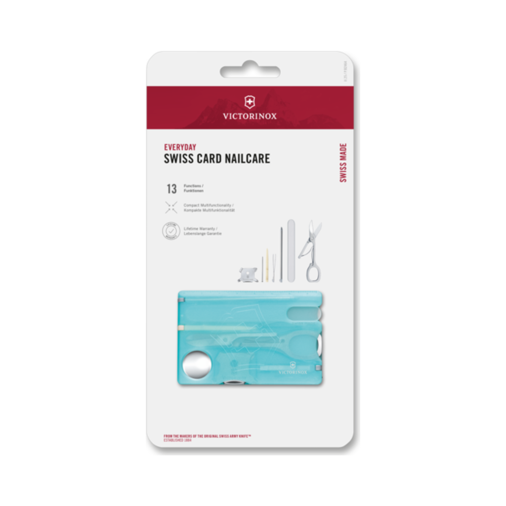 Swiss Card Nailcare, ice-blue translucent, Blister