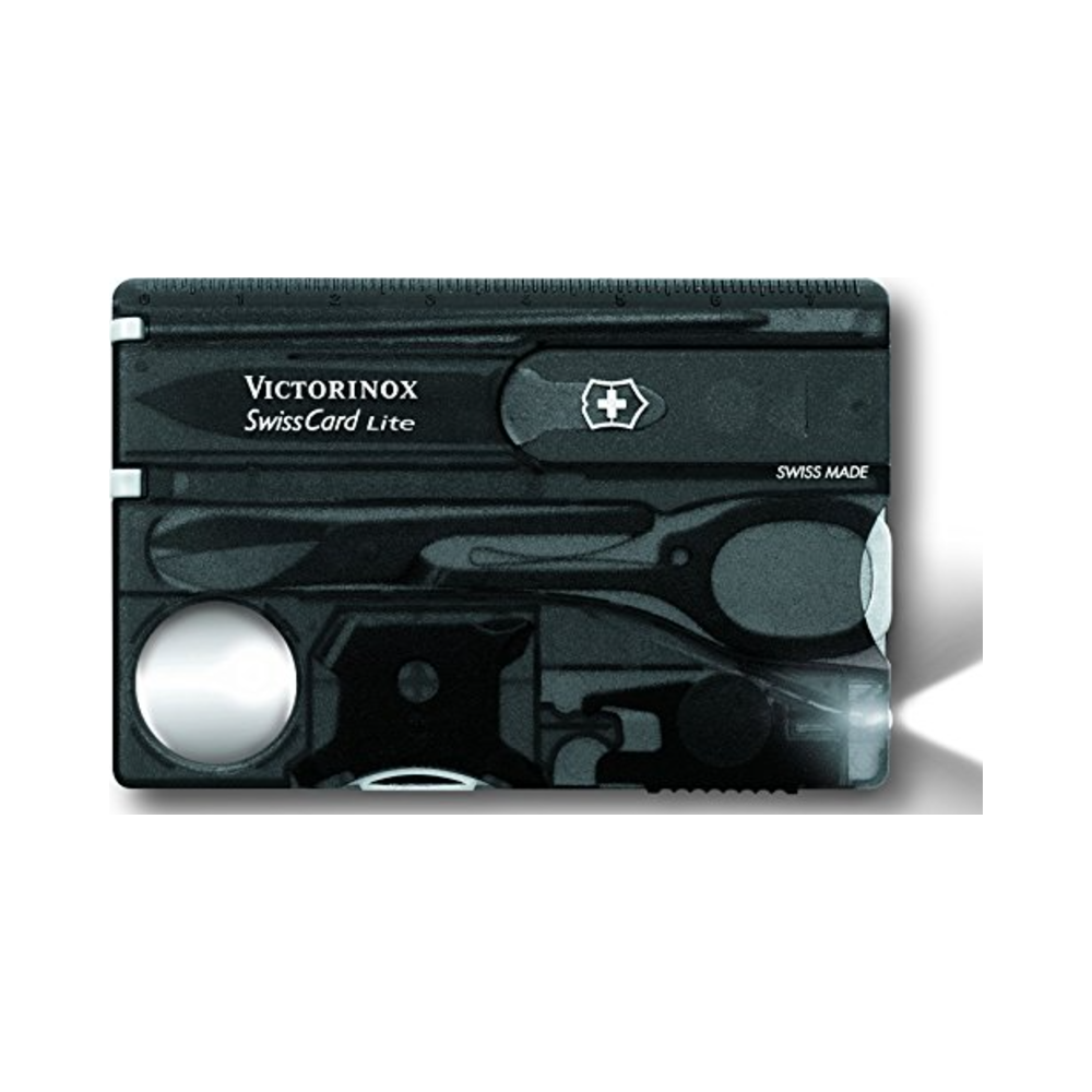[VIC-0.7333.T3B1] Swiss Card Lite, black transparent, Blister