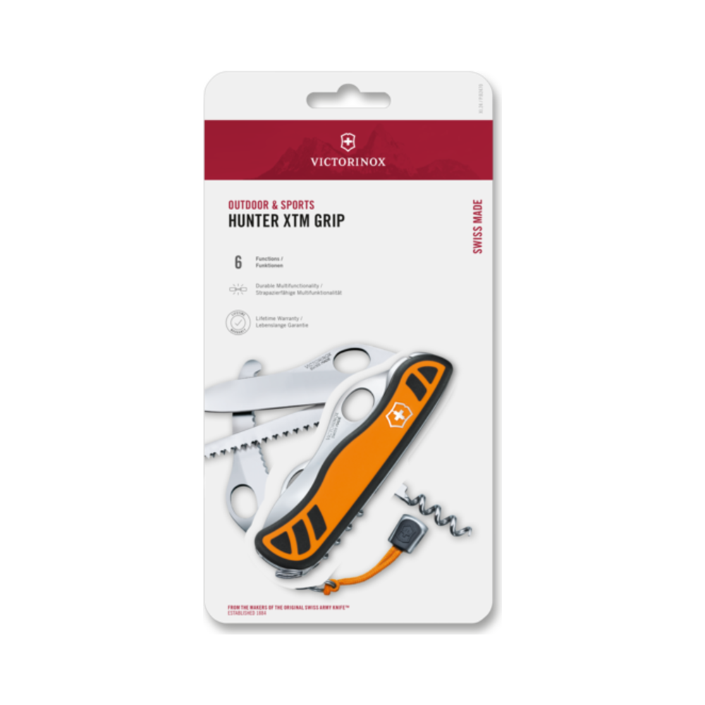 Hunter XTM Grip, 111 mm, orange/black, Blister