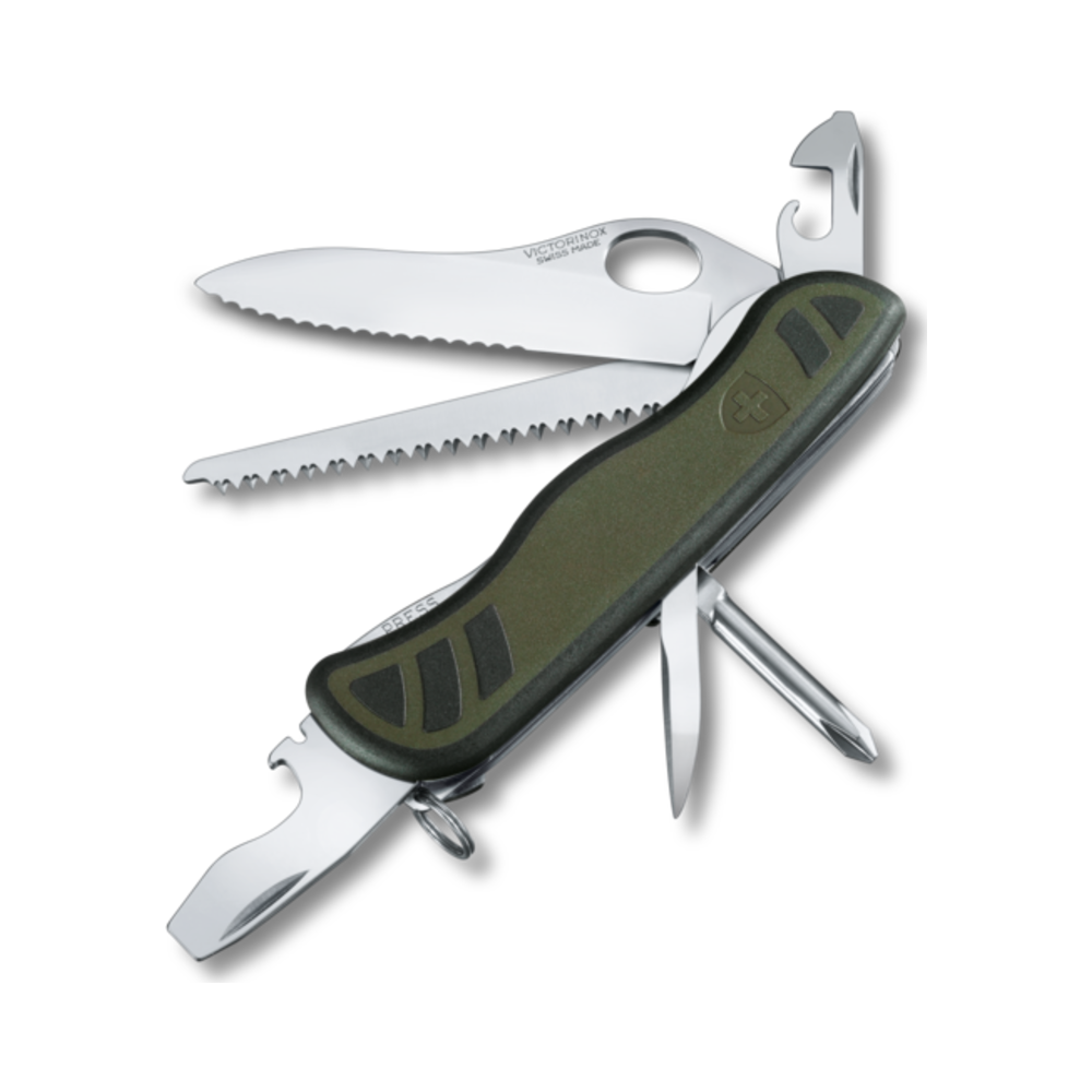 Swiss Soldier's knife 08, 111 mm, green/black