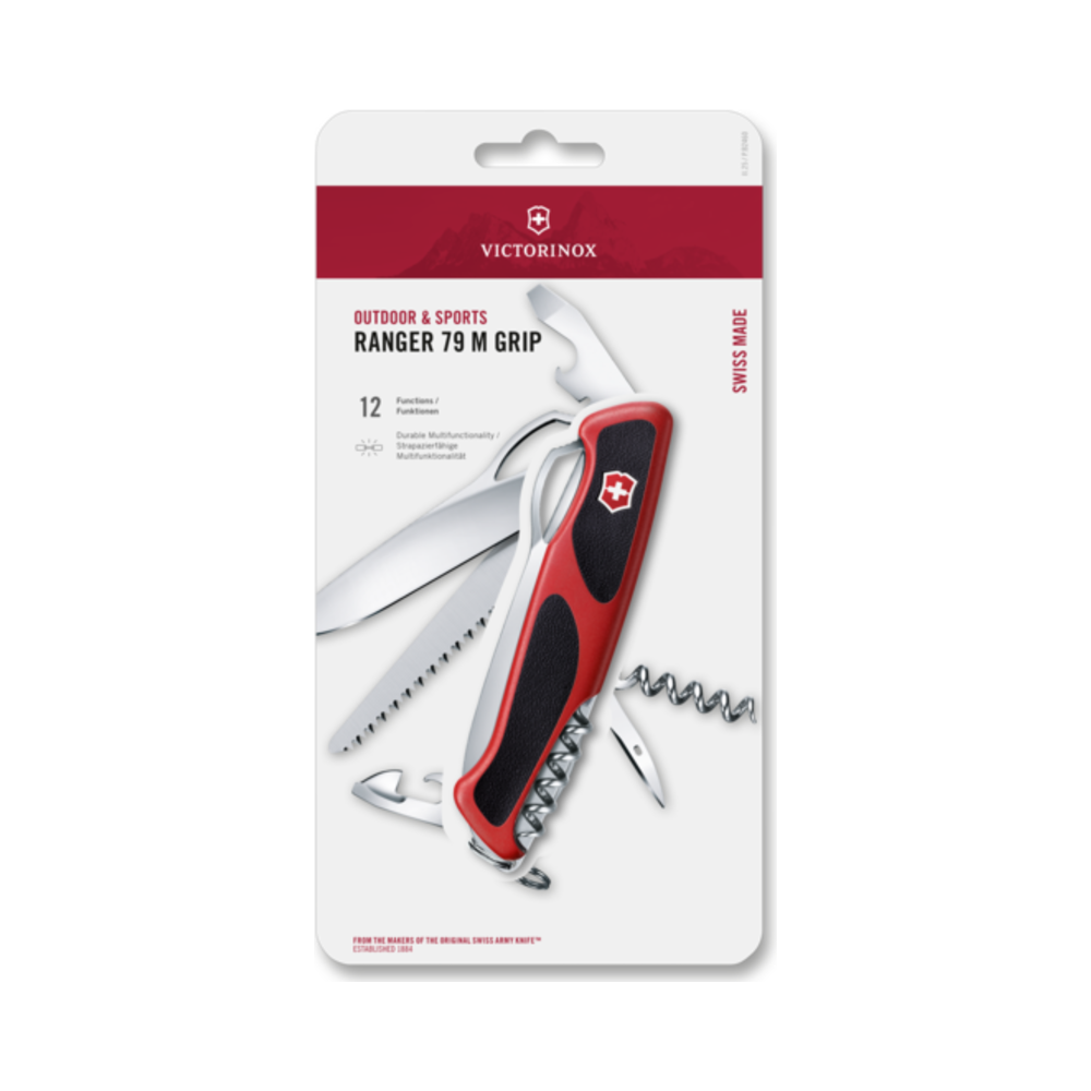 Ranger 79 M Grip, 130 mm, red/black, Blister