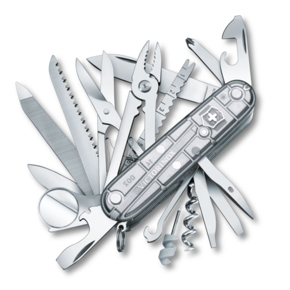 Swiss Champ, 91 mm silver transparent, blister