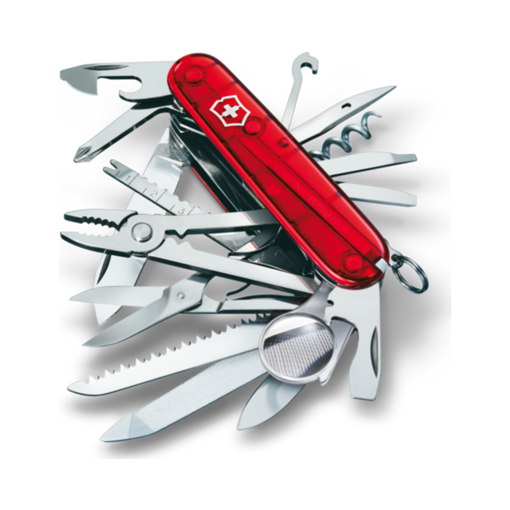 Swiss Champ, 91 mm, red transparent