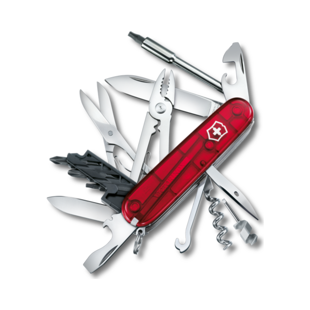 [VIC-1.7725.T] Cyber Tool M, 91 mm, red transparent