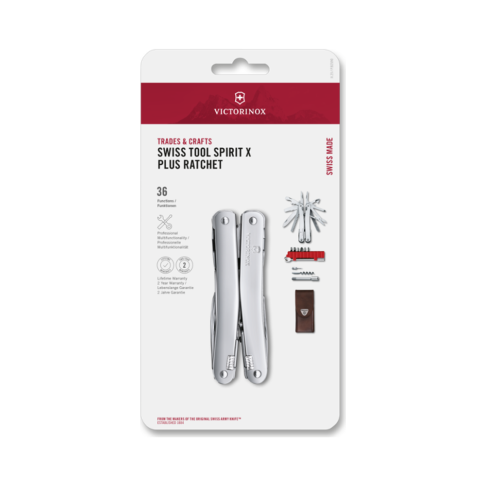 Swiss Tool Spirit X Plus Ratchet, silver, blister