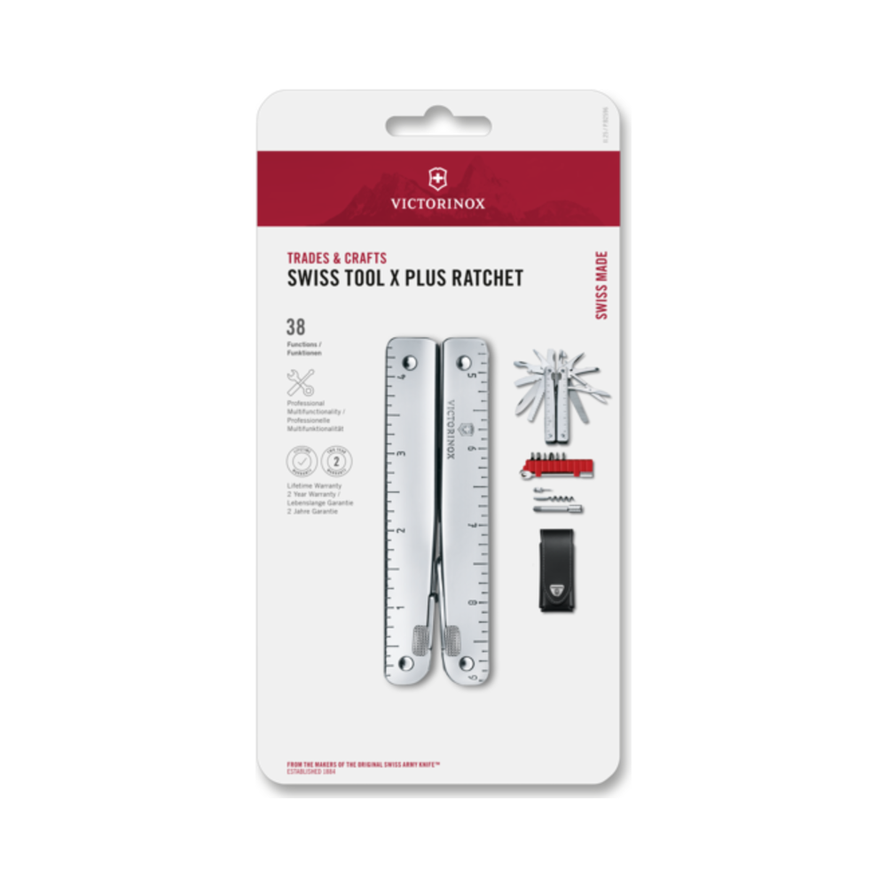 Swiss Tool X Plus Ratchet, silver, blister