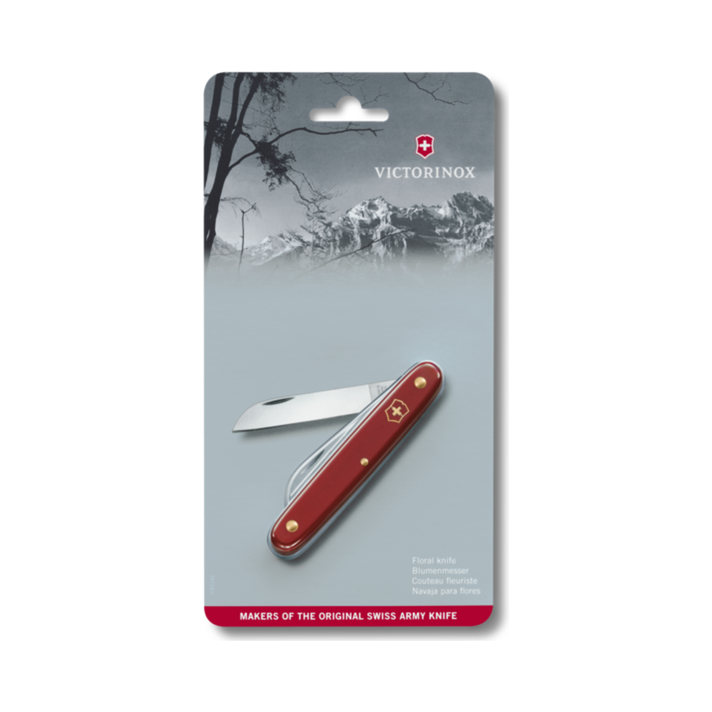 [VIC-3.9050.B1] Floral knife, red, Blister