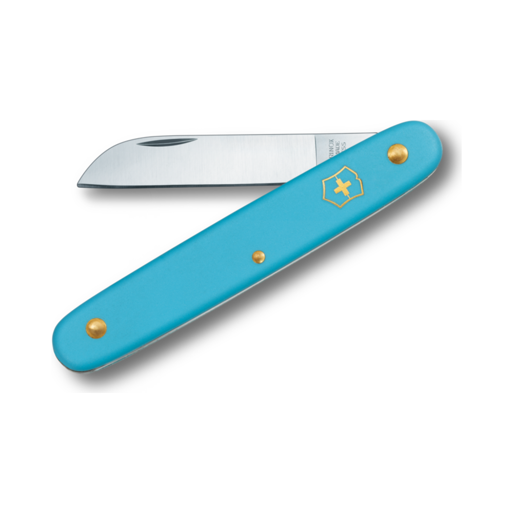 Floral knife, light blue