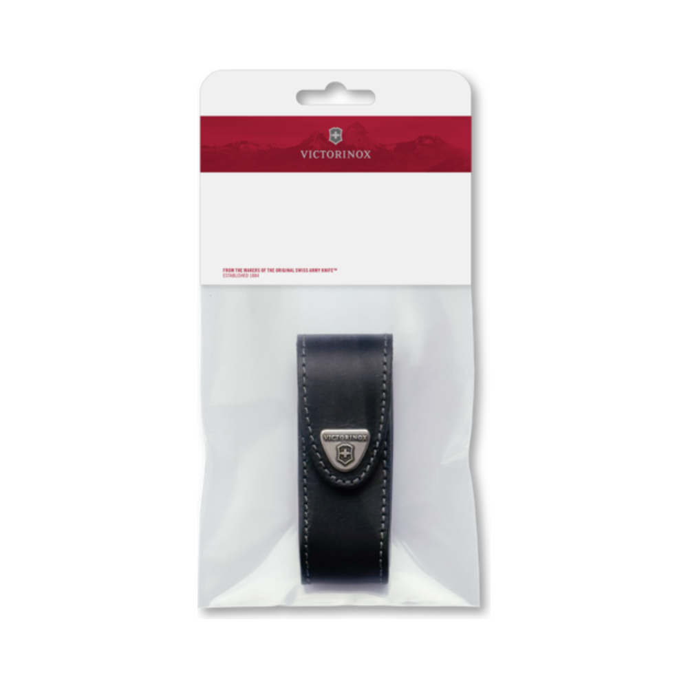 [VIC-4.0520.3B1] Belt Pouch leather, black, Blister