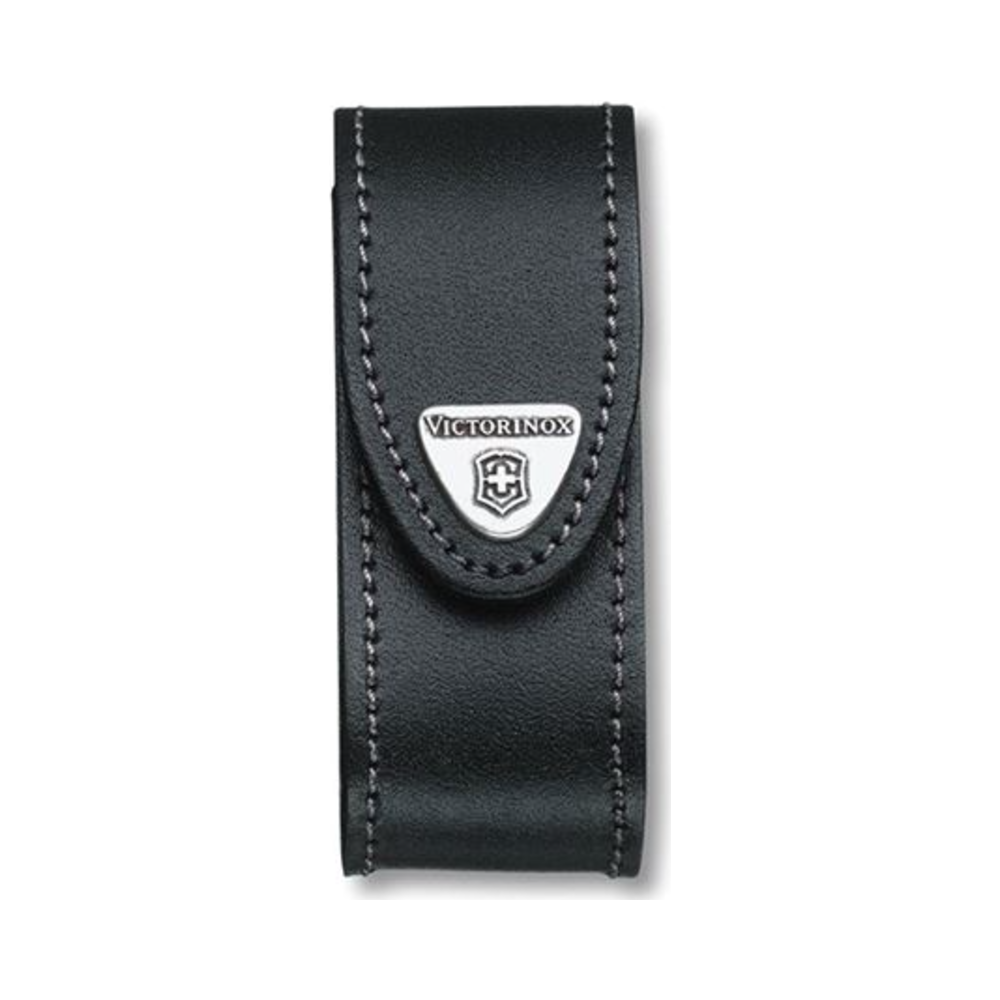 [VIC-4.0521.3B1] Belt Pouch leather, black, Blister