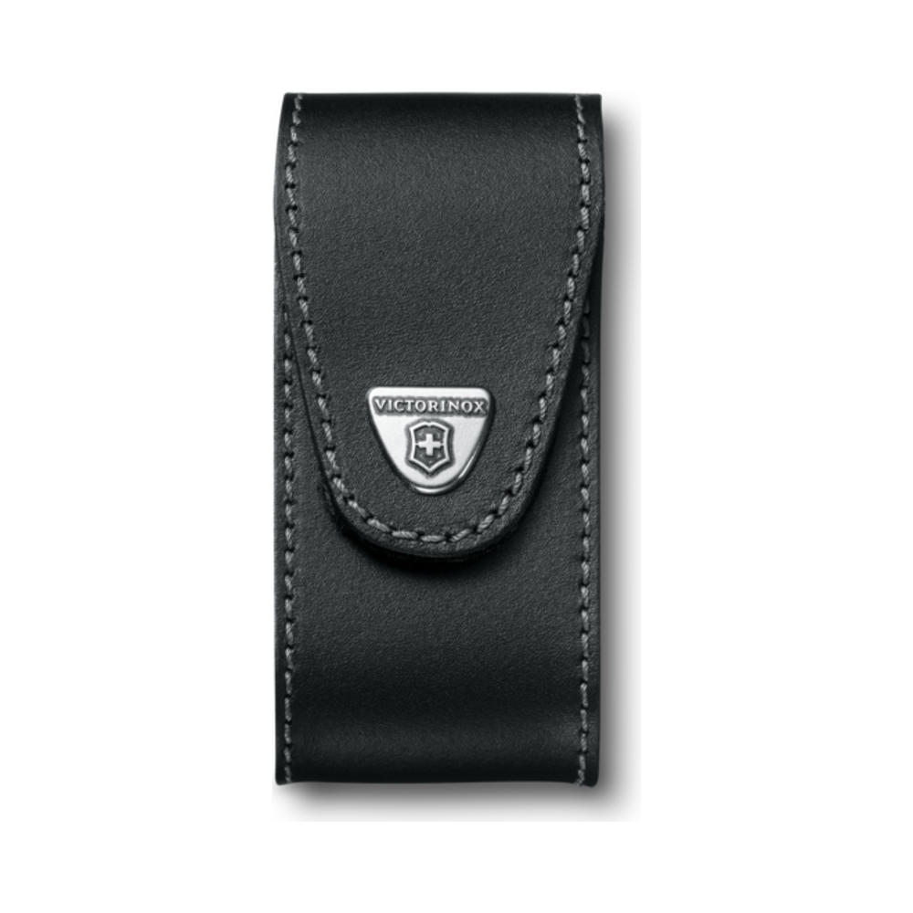 [VIC-4.0524.3B1] Belt Pouch leather, black, Blister