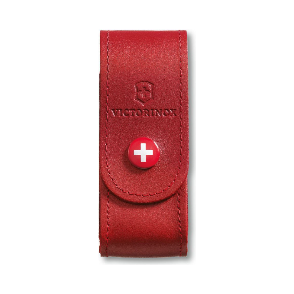 [VIC-4.0520.1B1] Belt Pouch leather, red, Blister