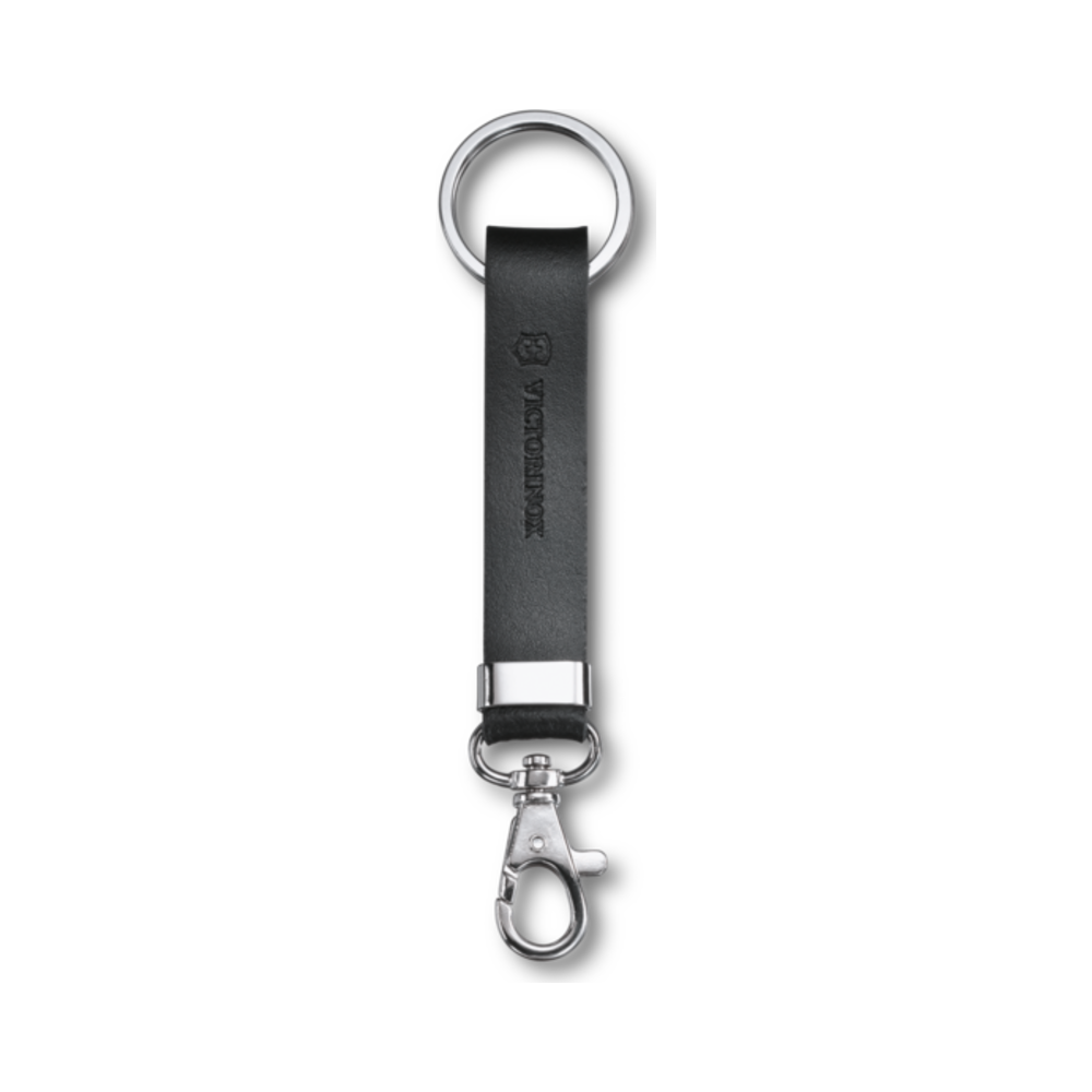 Belt hanger leather, black, Blister