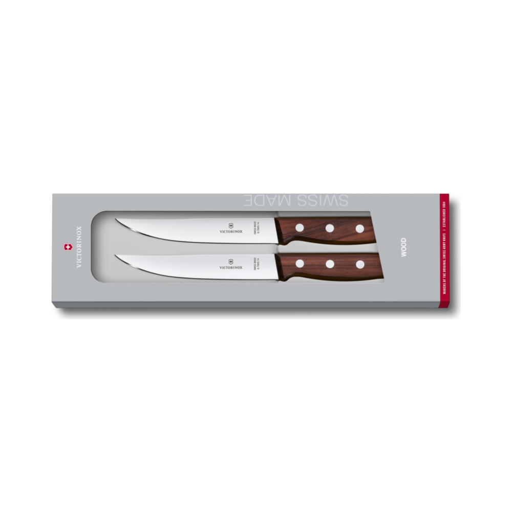 Wood, steak knife set, 2pcs, mod. maple, gift box