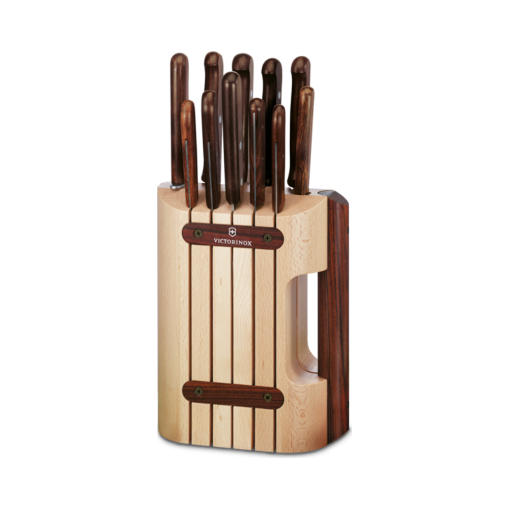Wood, cutlery block, 12pcs, modified maple