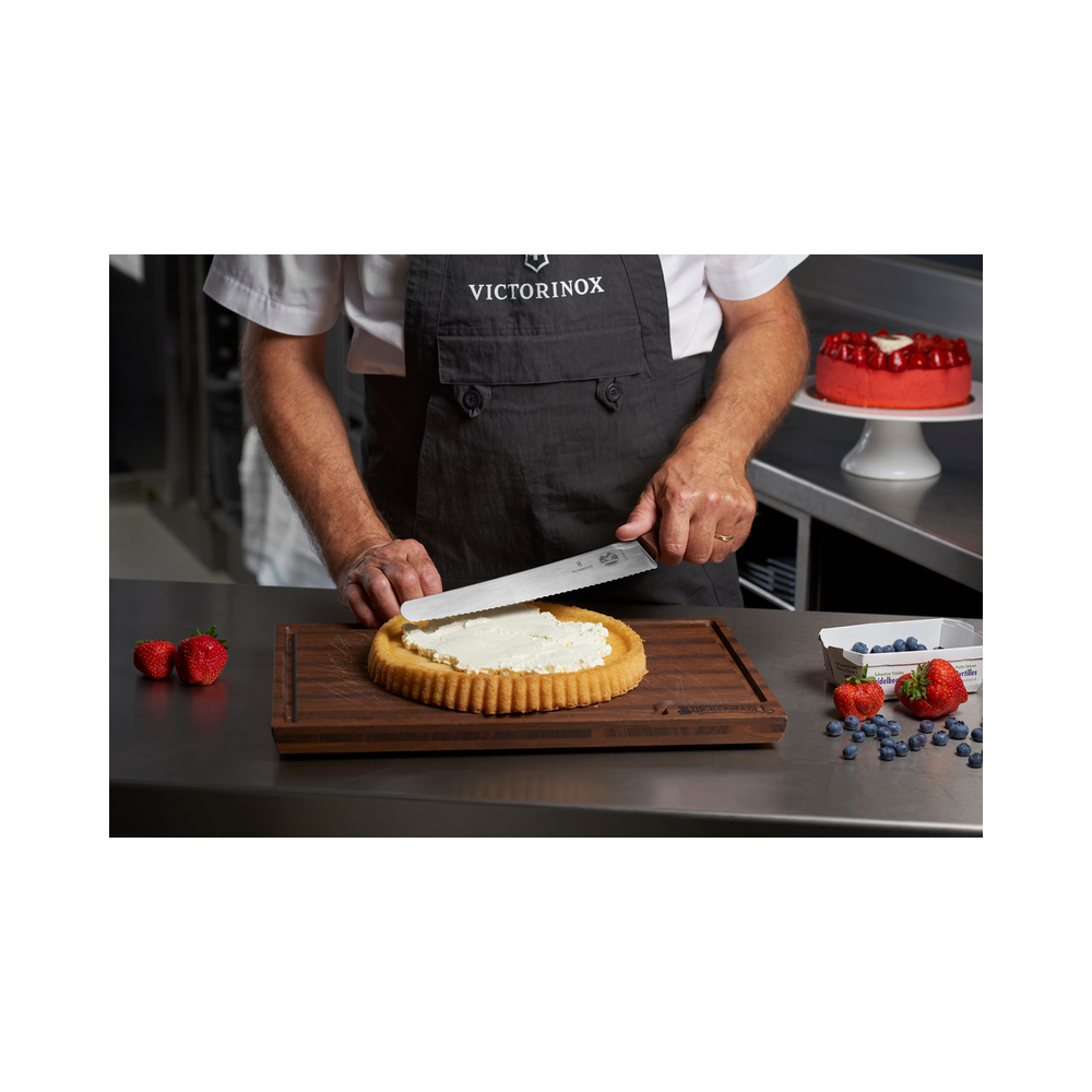 [VIC-5.2930.26G] Wood, pastry knife, 26cm, wavy, modified maple gift box