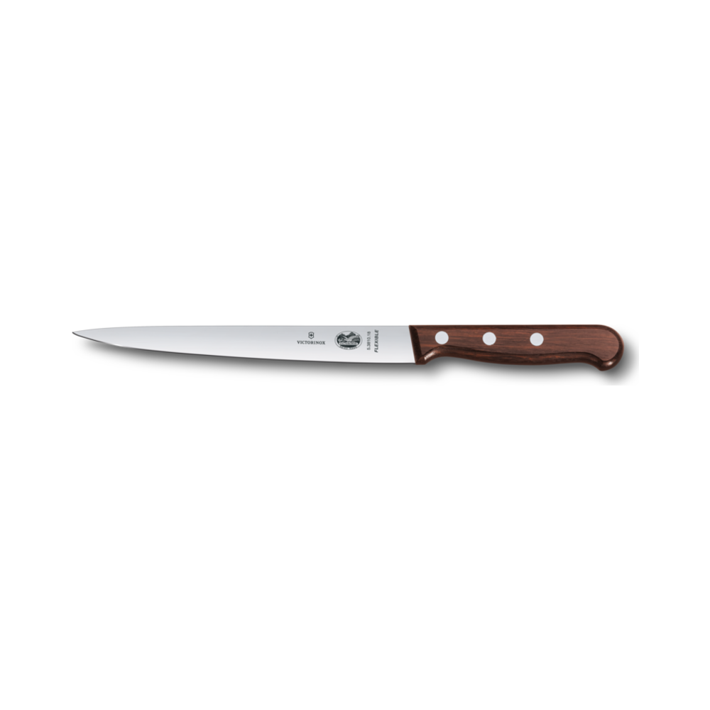 [VIC-5.3810.18] Wood, filleting knife, 18cm, straight, super flex, mod. maple
