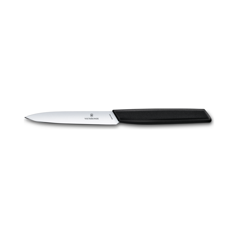 Swiss Modern, paring knife, 10cm, straight, black, 10pcs