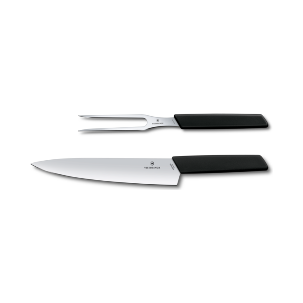 [VIC-6.9093.21G] Swiss Modern, carving set, 2pcs, black, gift box