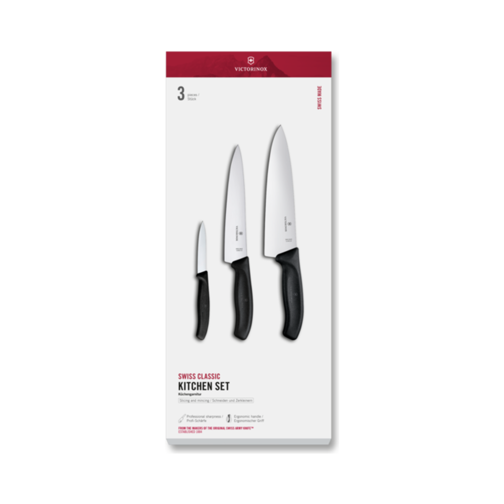 Swiss Classic, kitchen set, 3pcs, black, gift box