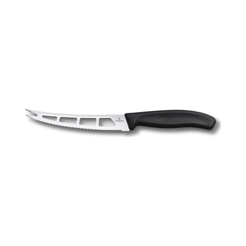 [VIC-6.7863.13B] Swiss Classic, butter and cream cheese knife, 13cm, black,blister