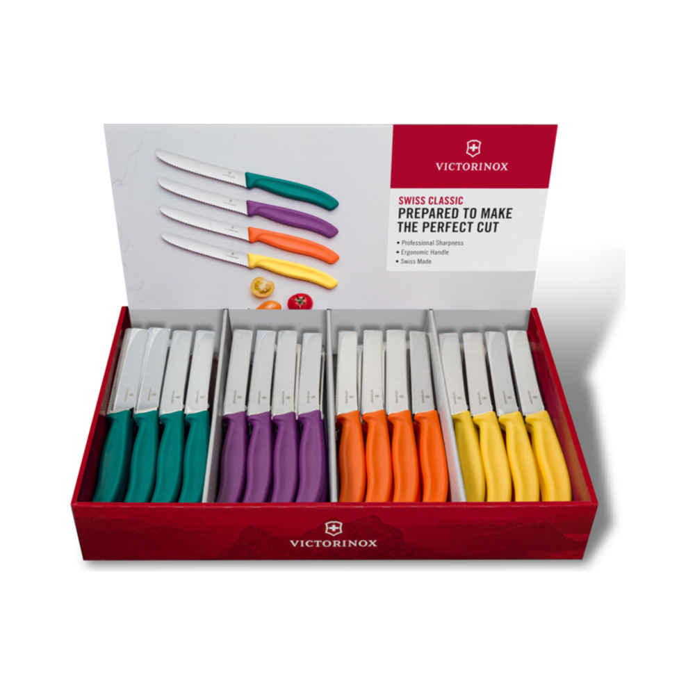 Swiss Classic, display tomatoknife , 80pcs, multicolor, DE/EN