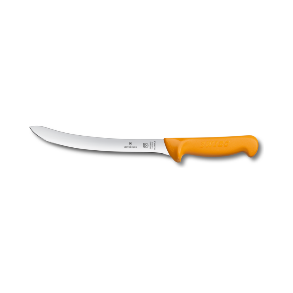 Swibo, fish filleting knife, 20cm, straight, flexible, orange, sb