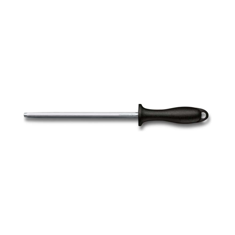 Swiss Classic, honing steel, 20cm, medium-fine cut, round, black