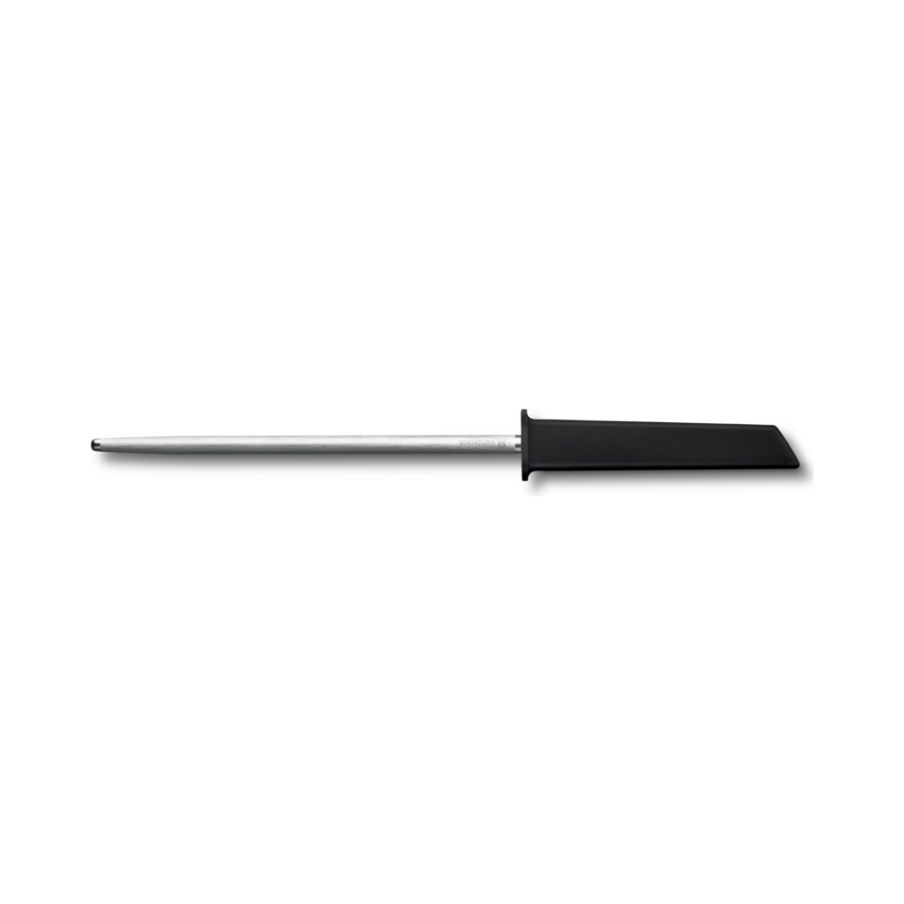 [VIC-7.8306] Swiss Modern, honing steel. 23cm, medium-fine cut, round, black