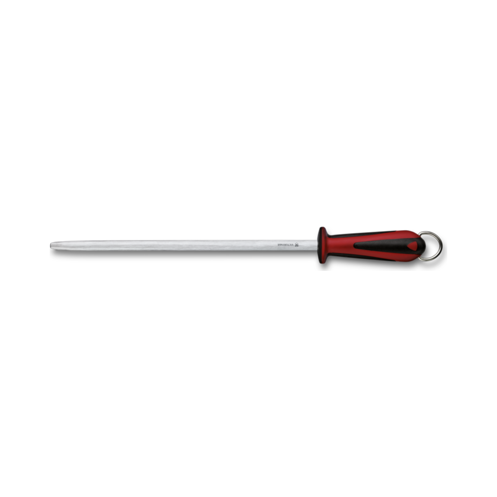[VIC-7.8511] Dual Grip, honing steel, 30cm, micro-fine cut, round, black/red