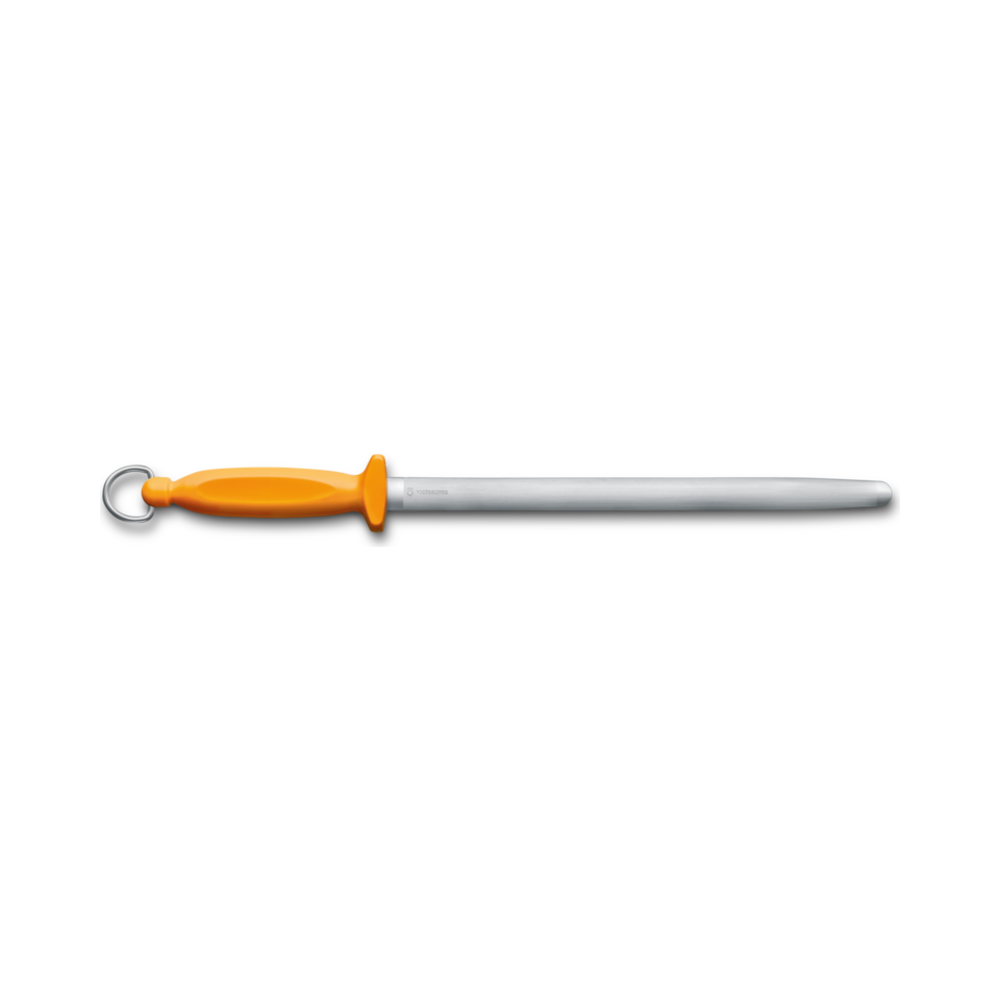 Butcher sharpening steel, Swibo, 30cm, Fine-cut, Oval, Orange