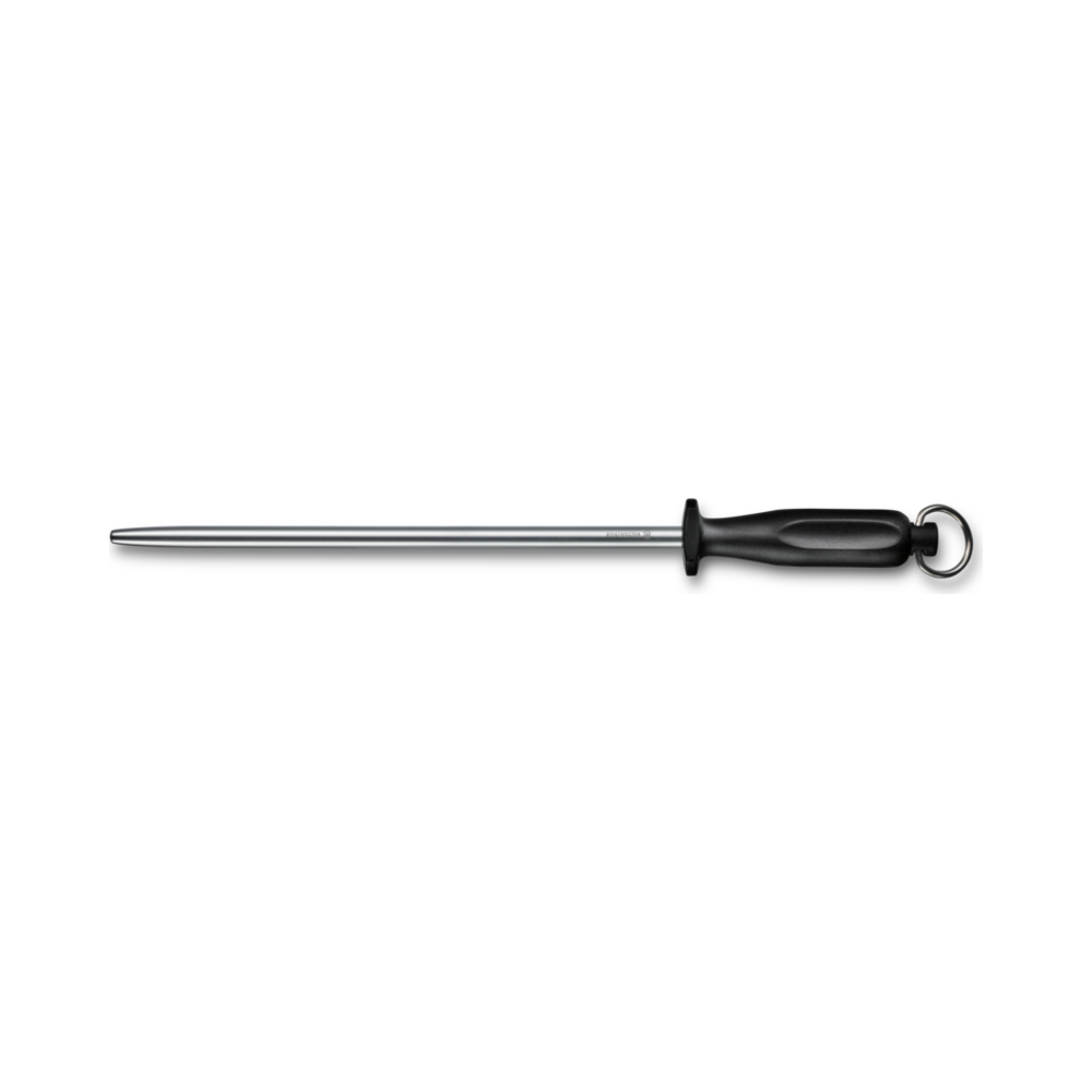Honing steel, 30cm, polished, round, black