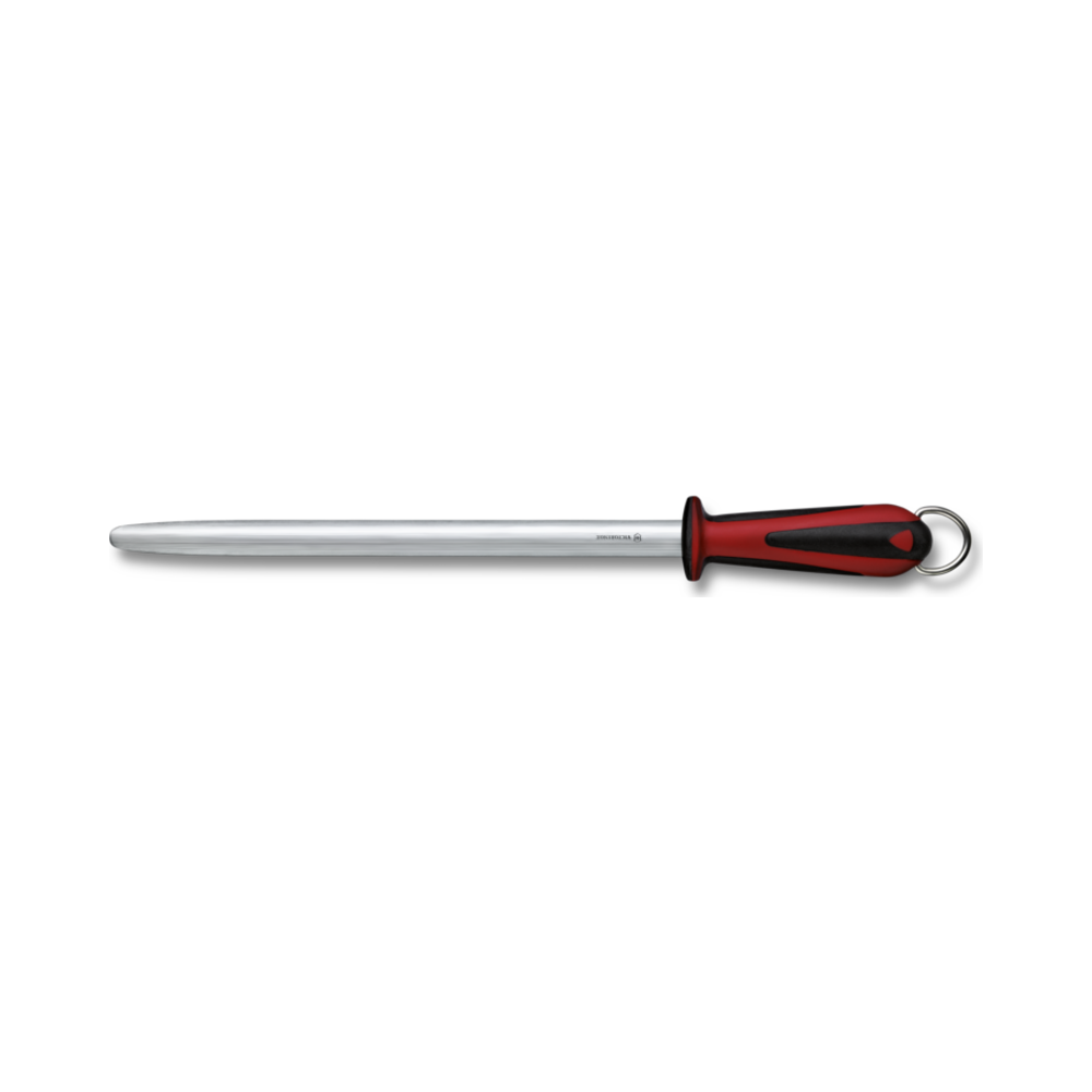 [VIC-7.8521] Dual Grip, honing steel, 30cm, micro-fine cut, oval, black/red