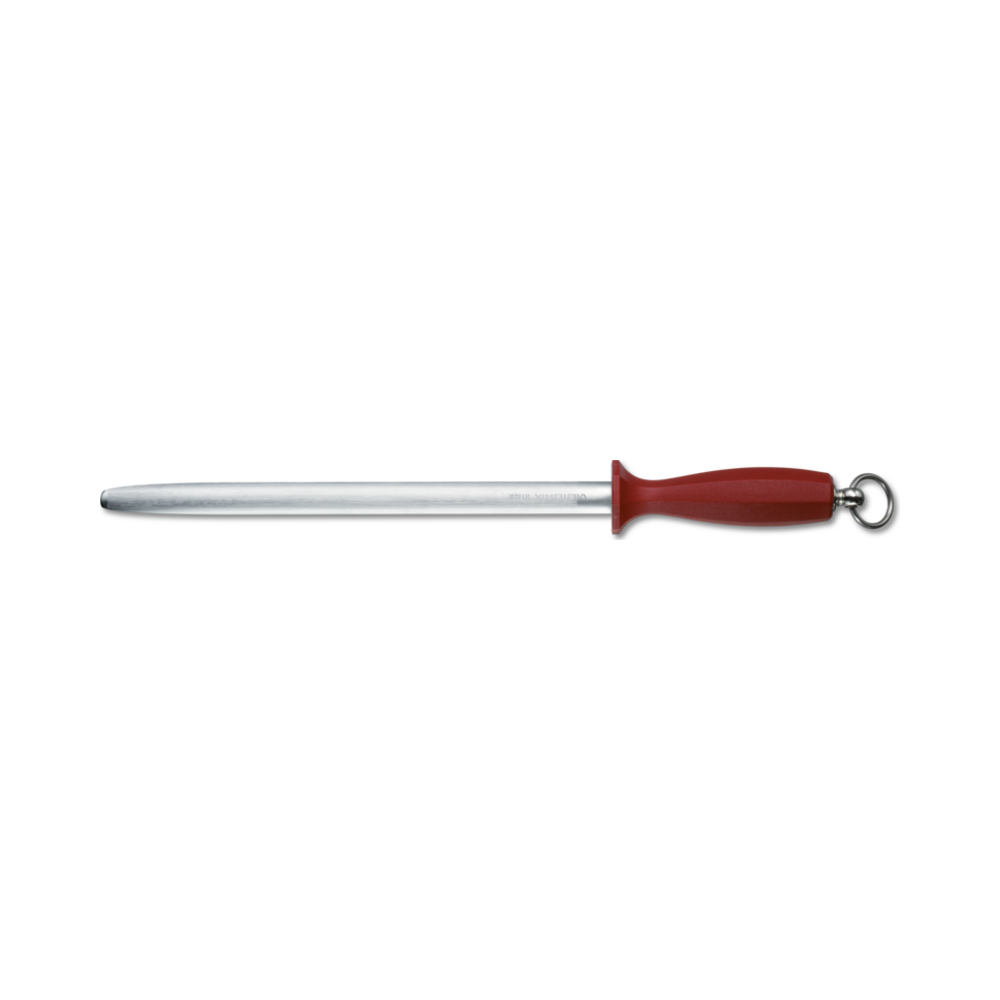 [VIC-7.8623] Butcher sharpening steel, 30cm, micro fine, oval, red