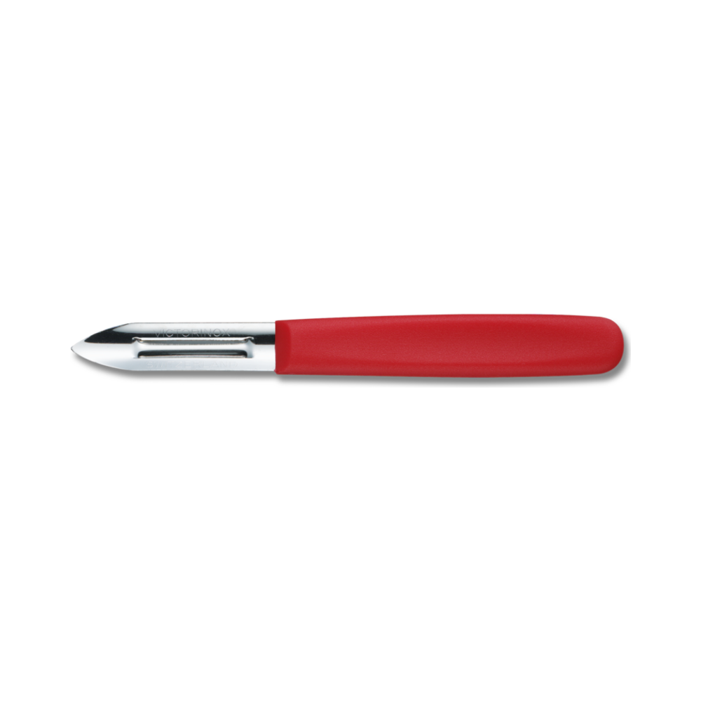 [VIC-5.0201] Potato peeler, double edge, nylon, red