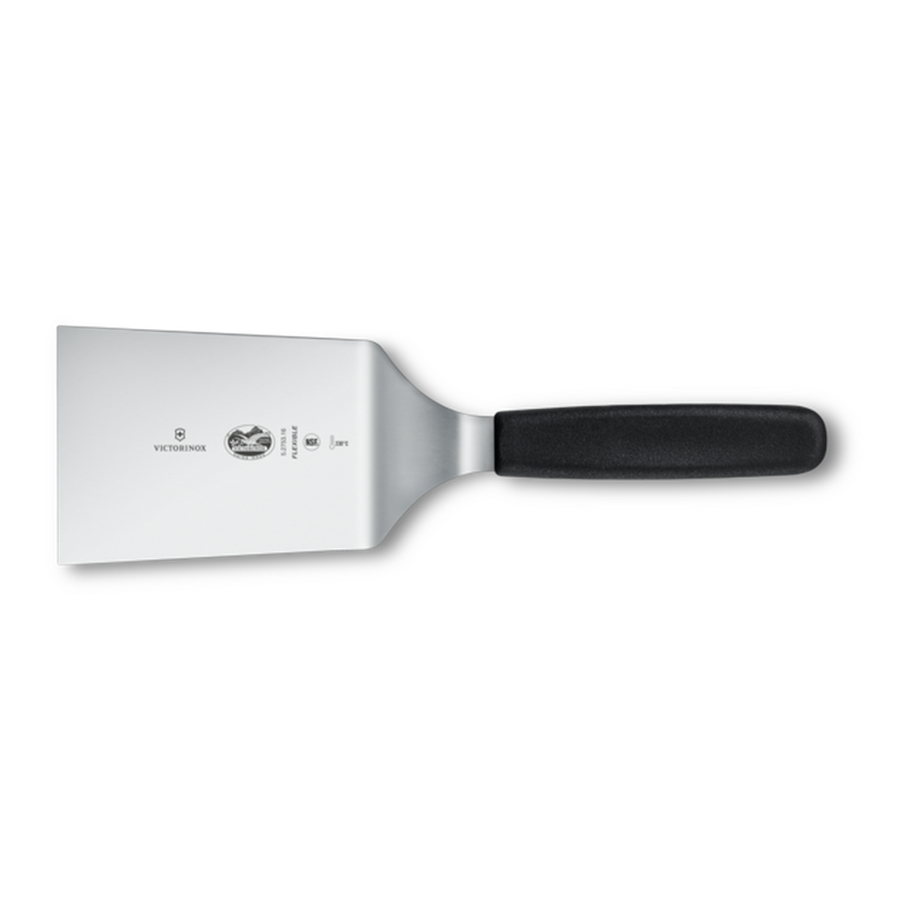 Grill turner, 12cm, Square end, Black