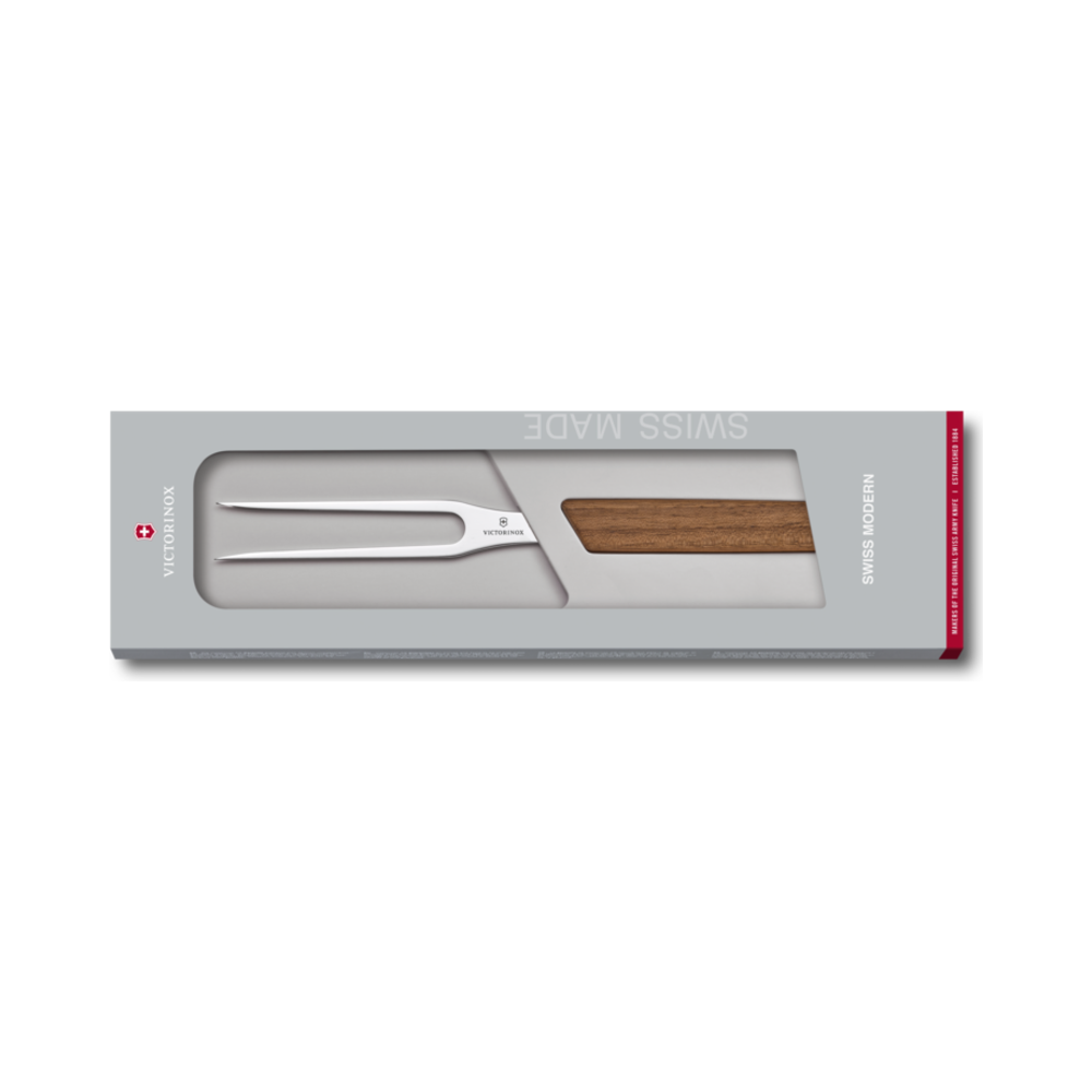 [VIC-6.9030.15G] Swiss Modern, carving fork, 15cm, walnut, gift box