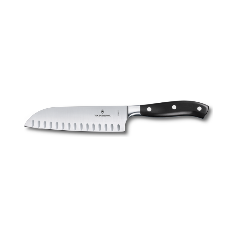 [VIC-7.7323.17G] Grand Maître, Santoku Knife, 17cm, Fluted, Pom, Gift box