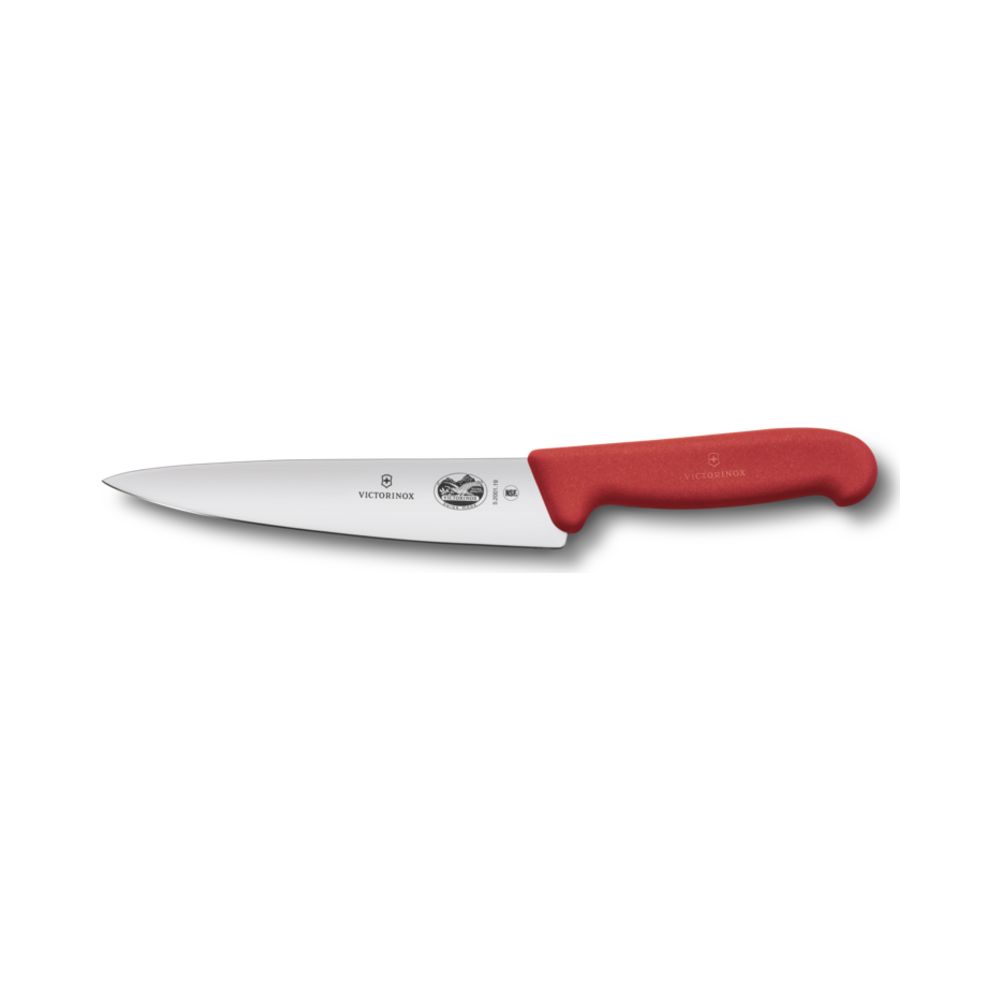 Fibrox, chef's knife, 19cm, straight, red