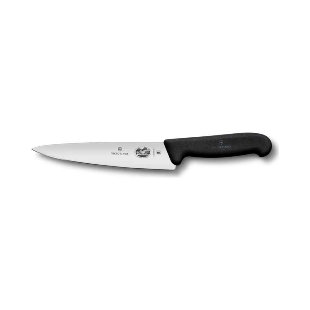 Fibrox, chef's knife, 19cm, straight, black