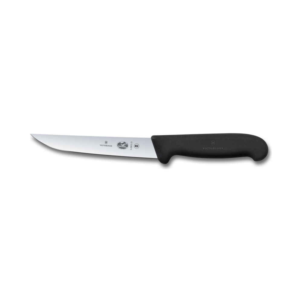 [VIC-5.2803.15] Fibrox, carving knife, 15cm, straight, narrow, black
