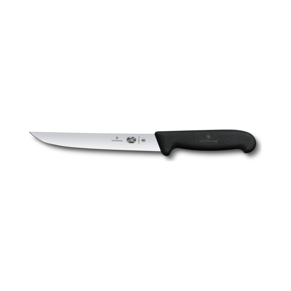 Fibrox, carving knife, 18cm, straight, narrow, black
