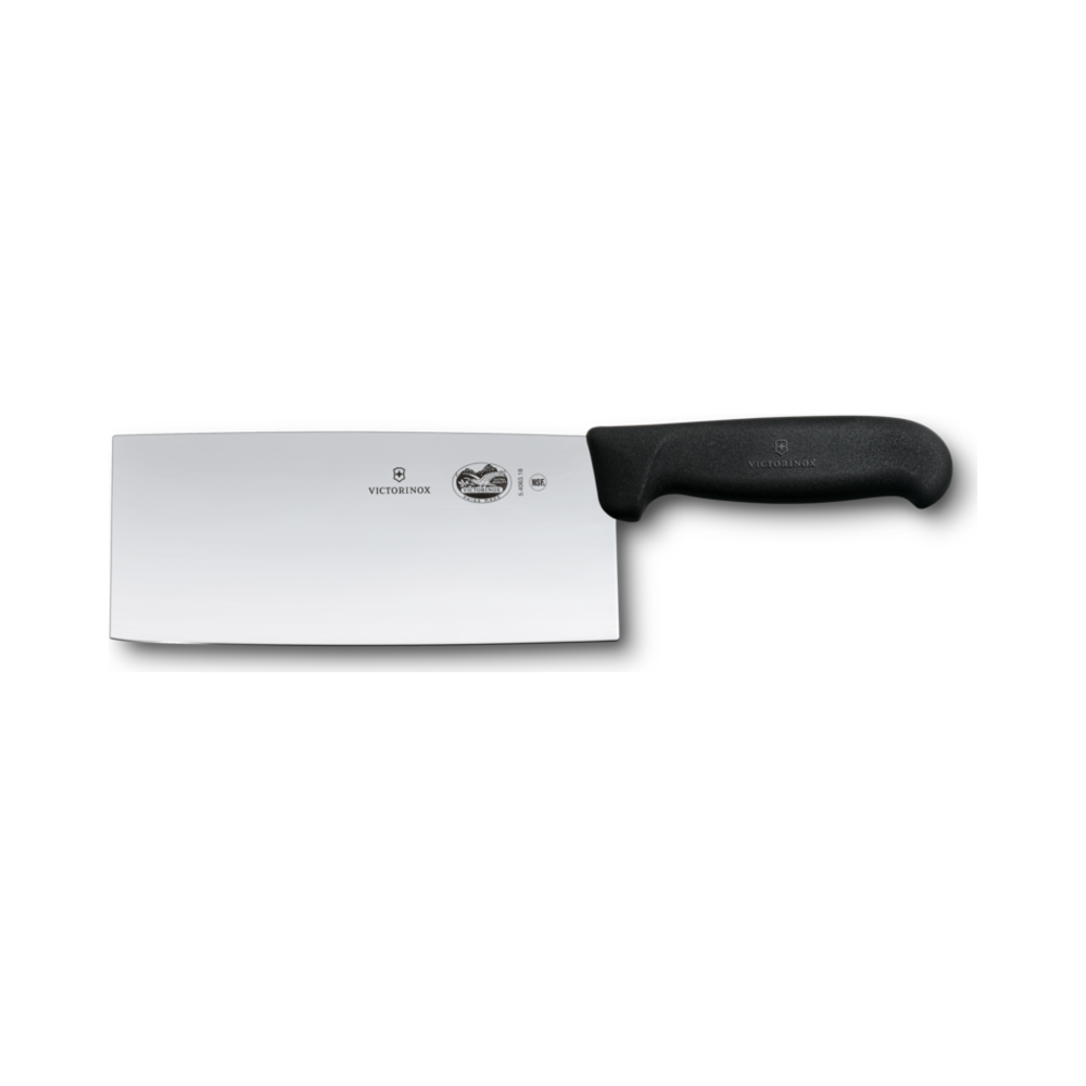 Fibrox, chinese chefs knife, 18cm, straight, black