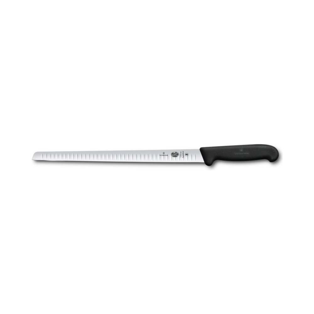 Fibrox, salmon knife, 30cm, fluted, flexible, black