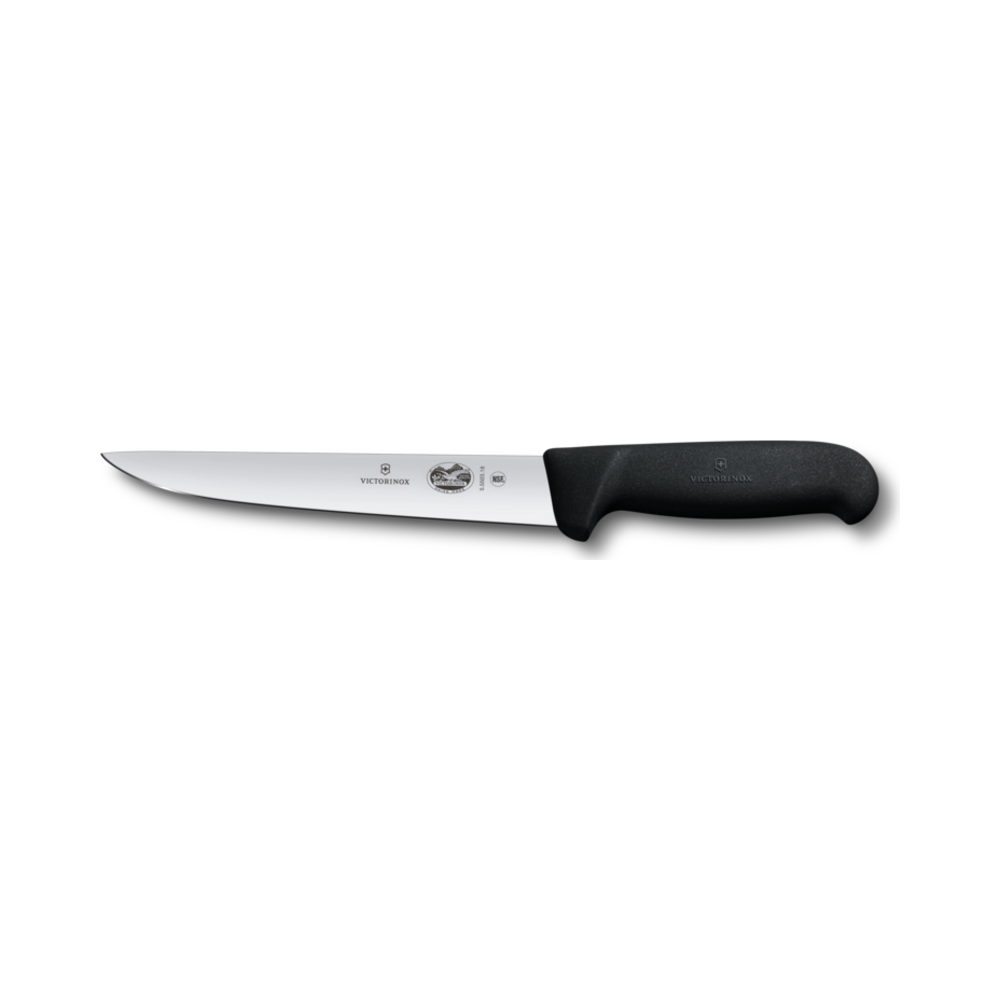 Fibrox, sticking knife, 18cm, straight, black