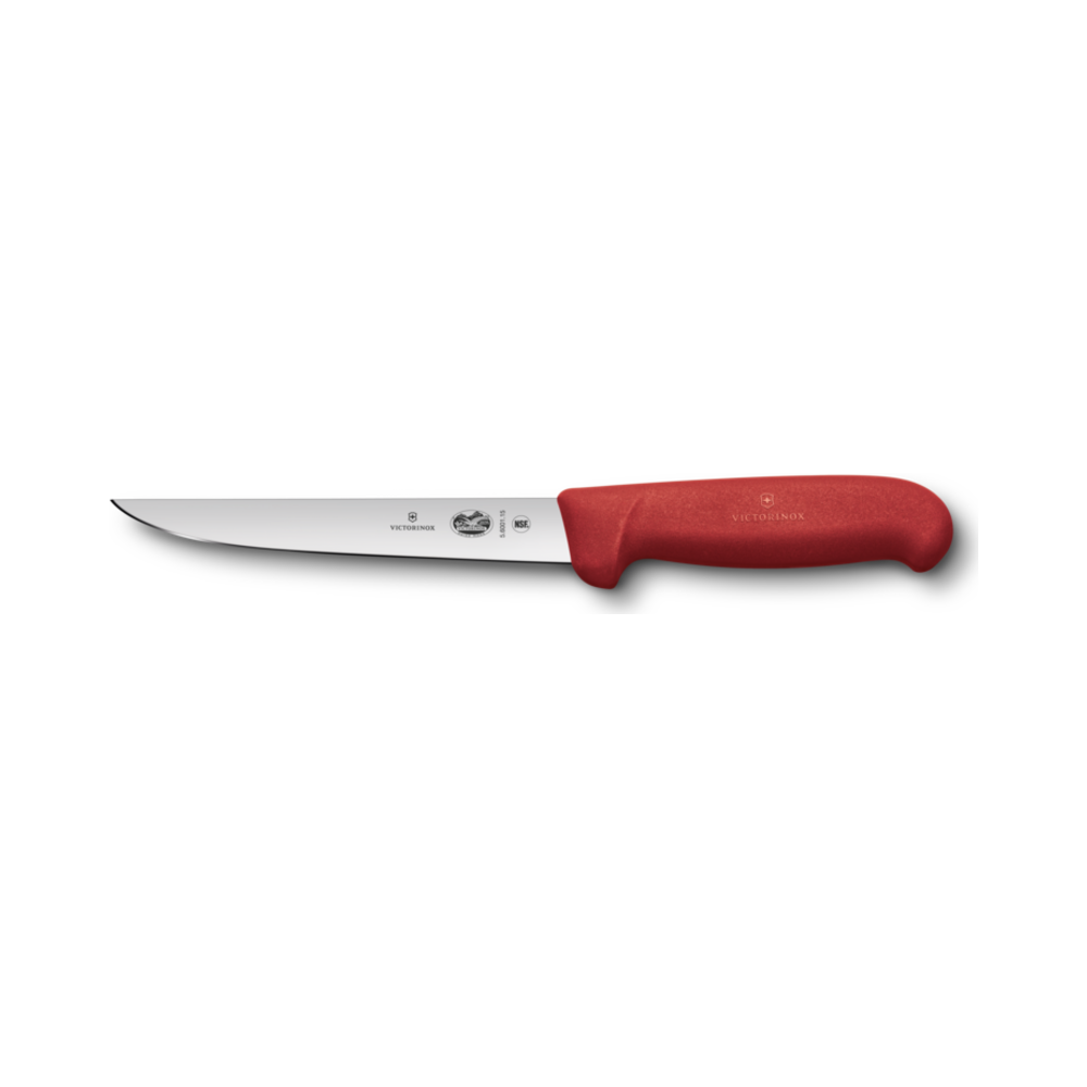 Fibrox, boning knife, 15cm, straight, red