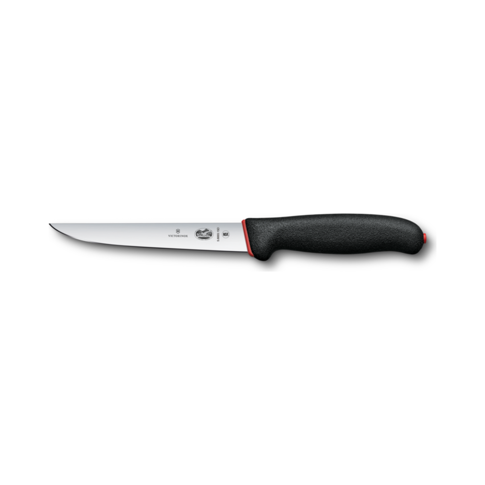 [VIC-5.6003.15D] Dual Grip, boning knife, 15cm, straight, black/red